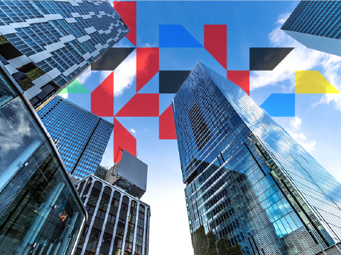 skyscrapers with trapezoids